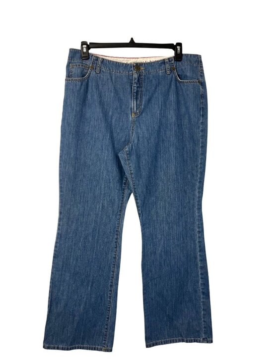 Lands End Denim - Lands' End Jeans Women's Size 16 x 32 Straight Leg 100% Cotton Denim Used